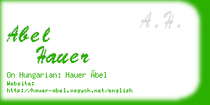 abel hauer business card